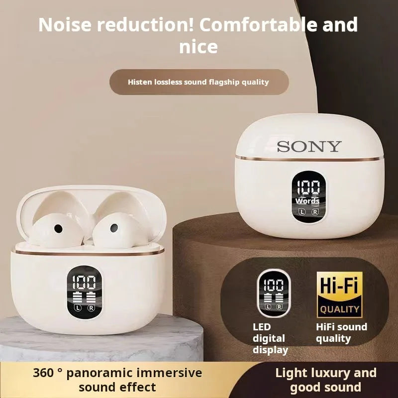 Sony True Wireless Earphone HIFI Stereo Sound ENC Bluetooth Headphones Power Display Earbuds For IPhone Samsung Headset Cable