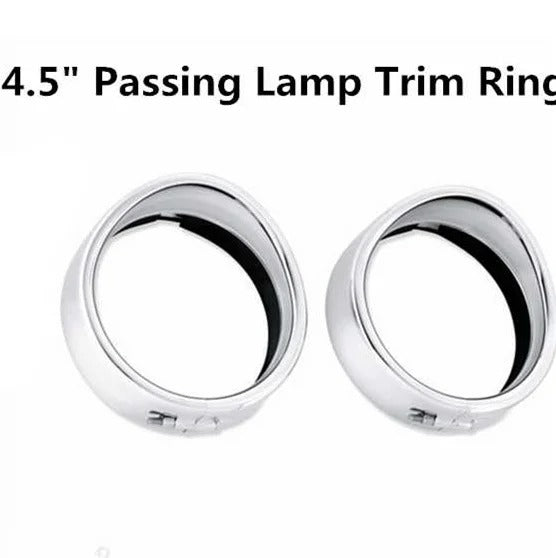 "NightRider™ Chrome Headlight Trim Ring – Classic Cruiser Style"