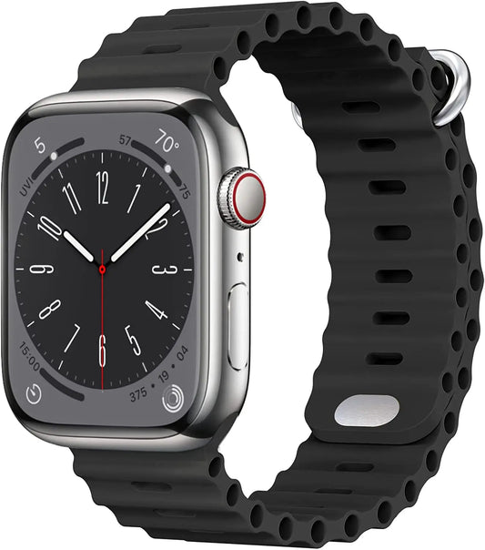 Ocean Strap For Apple Watch Ultra Band 49mm 46mm 45mm 44mm 41mm 42mm Sports Silicone Bracelet iWatch Series 10 9 8 7 6 5 4 Belt